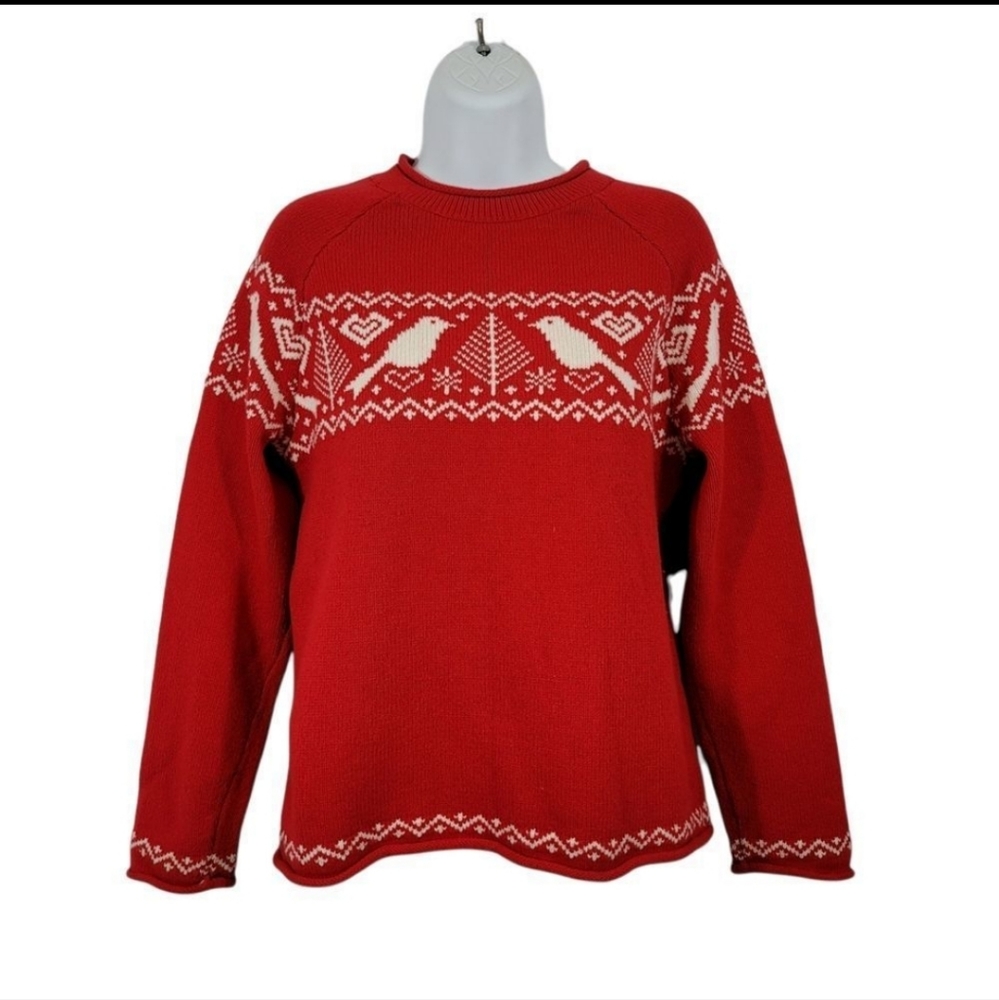 Hanna Andersson Wool Fair Isle Knit Sweater Size Medium